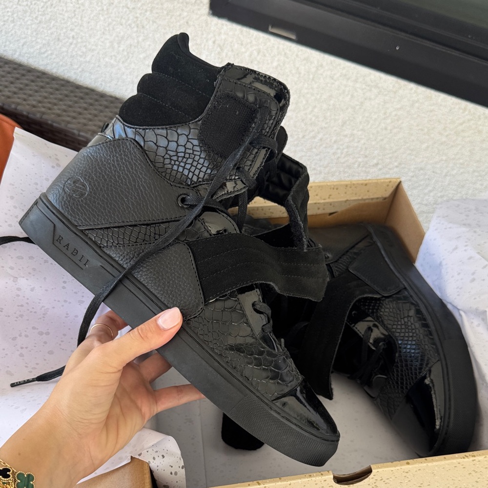 Black High-Top Sneakers